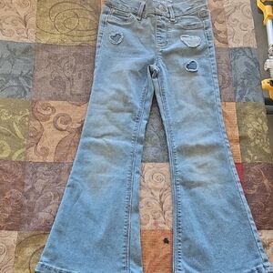 Kids Blue Jeans with Heart Patches